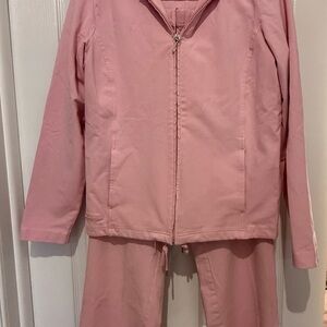 Lauren Active Ralph Lauren 2pc Track Set Jacket L Pant M Pink